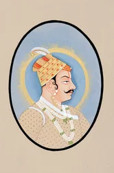 Miniaturemaleri af Maharaja Pratap Singh Kishangarh