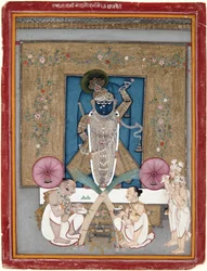 Rajmalkos Raga, ca. 1775 (ugennemsigtig akvarel og guld på papir)