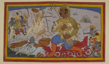 Rāmas allierede angriber Kumbhakarṇa; Aṅgada bliver såret