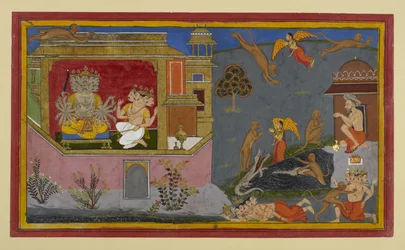 Rāvaṇa ser Hanumāns rejse; Brahmās forhindringer kan ikke stoppe ham