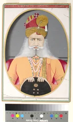 Sardar Singh, ca. 1870 (ugennemsigtig akvarel og guld på papir)