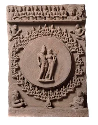 Shiva Parvati, fra Makarandanagar (relief, 9.-10. århundrede)