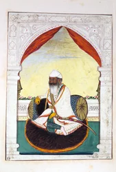 Sirdar Gurmukh Singh Bhai, fra The Kingdom of the Punjab, its Rulers and Chiefs, bind II, et bind med 30 akvarelstudier af en uidentificeret indisk kunstner, ca. 1840 (wc på papir)