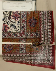 Lille glaseret palampore eller sengedæksprøve fra Masulipatam i Madras, fra The Collection of the Textile Manufacturers of India, af John Forbes Watson, udgivet i 1866