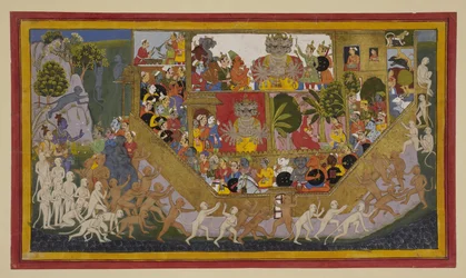 Sītā beder om at dø; Rāvaṇa gør sine styrker klar, mens Rāmas allierede belejrer Laṅkā