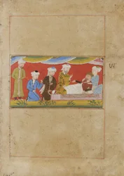 Den syge Alexander dikterer hans testamente, ca. 1475 (ugennemsigtigt wc på papir)
