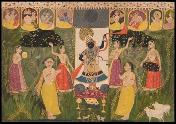 Tilbedelse af Shri Nathji, Bikaner-skolen (maleri)