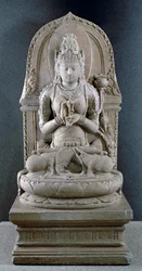 Prajnaparamita, gudinde for transendental visdom, ca. 1300 (andesite)