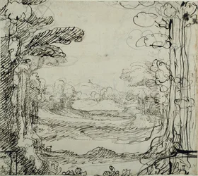 En skov (pen og blæk på papir)
