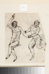 Satyrer (pen & brunt blæk på papir)