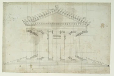 The Second Temple of Diana, ca. 1635 (pen og blæk på papir)