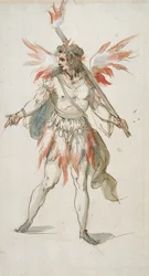 Fakkelbærer: en ildsjæl (akvarel på papir)