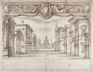 Tragisk scene (pen og blæk på papir)