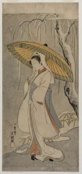 Segawa Kikunojo II as the Heron Maiden from the series Ichimura Theater, 1770.