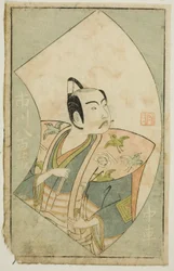 Skuespilleren Ichikawa Yaozo II, fra "A Picture Book of Stage Fans (Ehon butai ogi)"