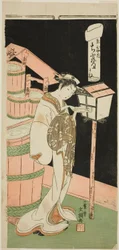 Courtesan Chibune fra Ebiya House, fra serien "Fuji-bumi (foldede kærlighedsbreve)"