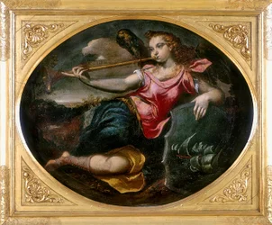Fame, værk af Ippolito Scarsella, også kendt som lo Scarsellino, konserveret på Galleria Estense i Modena