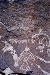 Anasazi klippekunst ætsninger fundet i New Mexico.