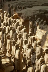 På Terra Cotta Warrior Museum, scener af de forskellige krigere i Pit 1-området, 2009 (foto)
