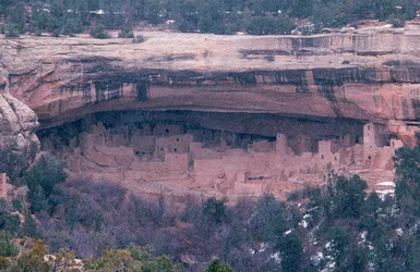 Cliff Palace i Mesa Verde National Park ligger i det sydvestlige hjørne af...