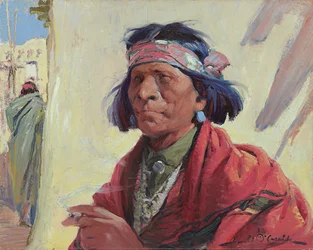 Taos Indian (olie på lærred)