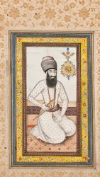 Portræt af Karim Khan Zand, en af et par med Nadir Shah, Qajar Iran