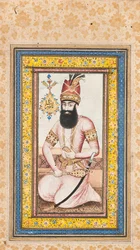 Portræt af Nadir Shah, en af et par med Karim Khan Zand, Qajar Iran
