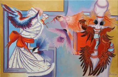 Red Ribbon and Chickadees, 2015