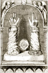 Shrine of St. Patricks hand, fra The Trials Thaumaturge, or Three Wonder-Working Saints of Ireland, af Mary Cusack (1829-99) udgivet omkring 1890