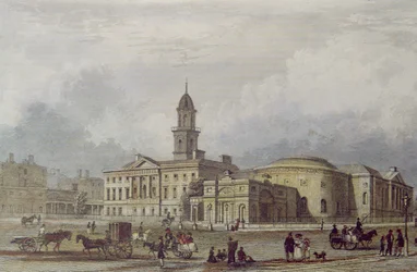 Rotunda Hospital, Dublin (farvelitografi)