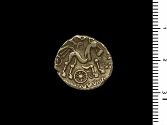 Mønt fra Henley Hoard, ca. 50 f.Kr. (guld)
