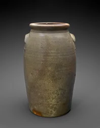 Krukke, c. 1869-1873 (saltglaseret stentøj)