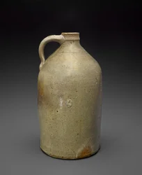 Kande, ca. 1869-1873 (saltglaseret stentøj, kork)