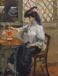 På caféen