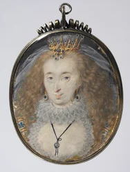 Portræt af Lucy Russell, grevinde af Bedford, født Harrington, ca. 1608-1616.