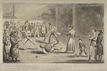 Illustration af en scene ved Fleet Prison, fra 