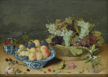 Stilleben med frugt