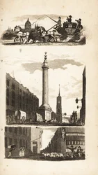 Landsmænd på en scenecoach, Monumentet og tærtehjørnet