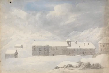 Kloster, St. Bernard-bjerget (Schweiz)