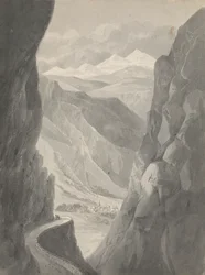 Pass of the Gemmi/ Descending til Leukas Bad (Schweiz)