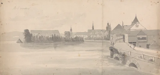 Landsby ved en sø