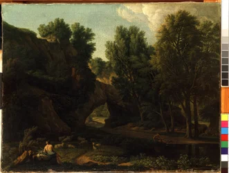 Landskab (Landskab). Maleri af Isaac de Moucheron