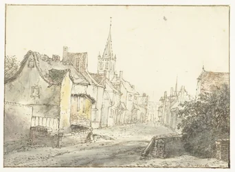 En gade i en landsby eller by Dorpsstraat