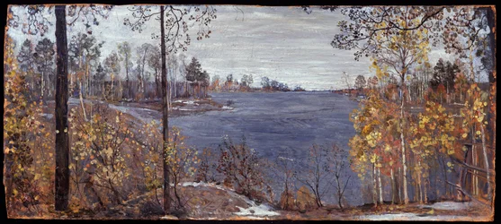 Sen efterår. Maleri af Isaak Izrailevich Brodsky (Brodsky) (1884-1939), olie på lærred