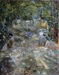""La fontaine"" Peinture de Isaak Izrailevich Brodsky (Brodski) (1884-1939) 1909 Regional Art Museum, Rostov on Don