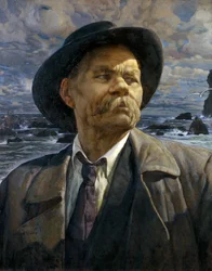 Portræt af forfatteren Maxim Gorky 1868-1939, 1936