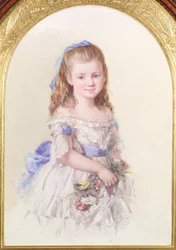 Portræt af Winifred Mary Bombass, ti år gammel, 1872