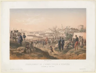 Landgang af den tyrkiske hær ved Yevpatoria under kommando af Omer Pasha, 1855
