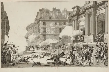 13 Vendémiaire. Napoleon Bonapartes dæmpning af det royalistiske oprør ... i Paris, 1797.