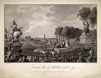 Dag 16. oktober 1793 Henrettelsen af ​​Marie Antoinette den 16. oktober 1793, ca. 1795.